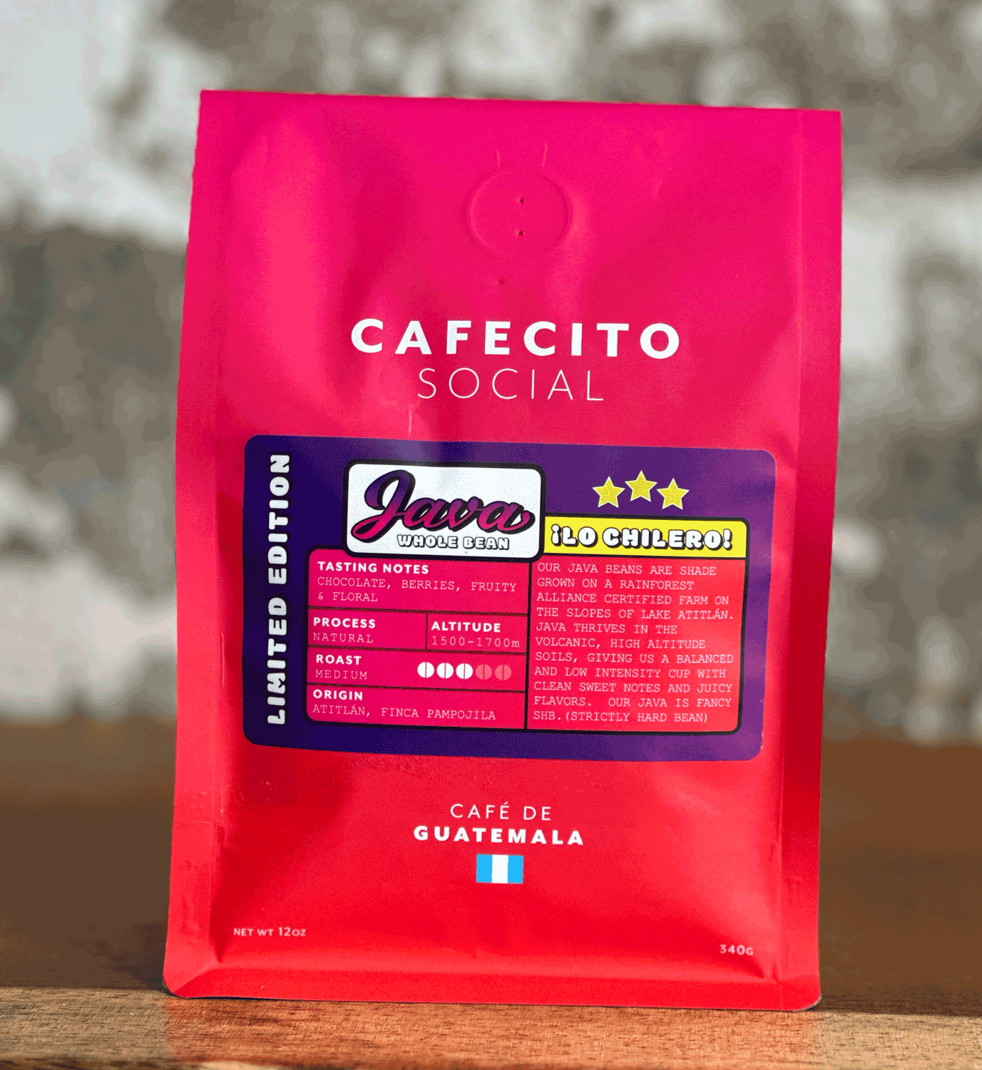 Java Anaerobic Natural coffee bag – Cafecito Social rare Guatemalan coffee beans