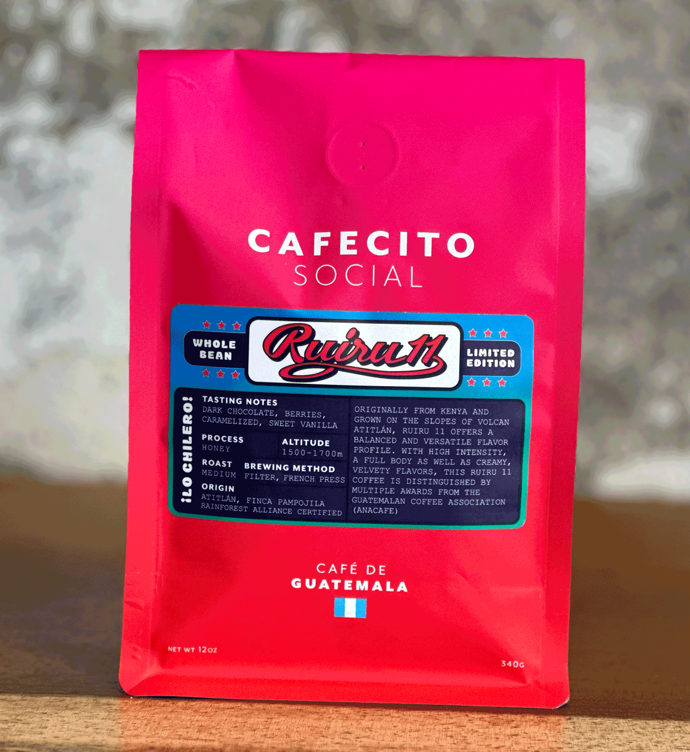 Ruiru 11 Honey coffee bag – Cafecito Social award-winning Guatemalan coffee beans